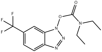 Carbamic acid, N,N-diethyl-, 6-(trifluoromethyl)-1H-benzotriazol-1-yl ester 结构式