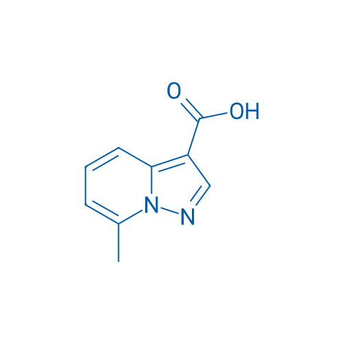 7-甲基吡唑并[1,5-a]吡啶-3-羧酸 结构式