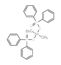 二甲基双[(二苯基硫代膦酰基)硫代]锡烷 结构式