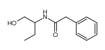 N-[1-(羟甲基)丙基]苯乙酰胺 结构式