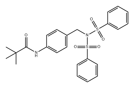 N-[4-[[双(苯磺酰基)氨基]甲基]苯基]-2,2-二甲基丙酰胺 结构式
