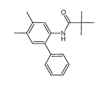 N-(4,5-二甲基[1,1'-联苯]-2-基)-2,2-二甲基丙酰胺 结构式