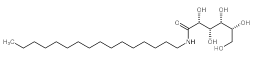 N-十六烷基-D-葡萄糖酰胺 结构式