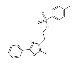 2-(5-甲基-2-苯基恶唑-4-基)乙基4-甲基苯磺酸盐 结构式