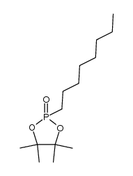 1,3,2-Dioxaphospholane, 4,4,5,5-tetramethyl-2-octyl-, 2-oxide 结构式