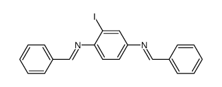 2-碘-N1,N4-二[(E)-苯亚甲基]苯-1,4-二胺 结构式