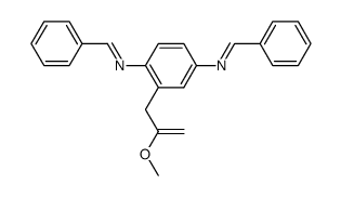 2-(2-甲氧基-2-丙烯-1-基)-N1,N4-二(苯亚甲基)-1,4-苯二胺 [N(E),N(E)]- 结构式