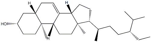 δ(7)-豆甾-7-烯醇 结构式