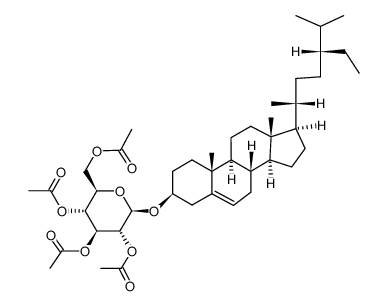 α-D-Glucopyranoside, (3β)-stigmast-5-en-3-yl, tetraacetate (9CI) 结构式