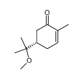 2-Cyclohexen-1-one, 5-(1-methoxy-1-methylethyl)-2-methyl-, (5S)- 结构式