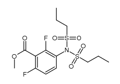 Benzoic acid,3-[bis(propylsulfonyl)aMino]-2,6-difluoro-, Methyl ester 结构式