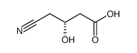 (R)-3-羟基-4-氰基丁酸 结构式