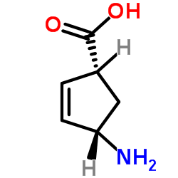 (1R,4S)-(+)-4-氨基环戊-2-烯甲酸 结构式