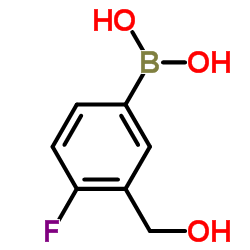 4-氟-3-(羟甲基)苯基硼酸 结构式