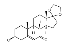 Androst-5-ene-7,17-dione, 3-hydroxy-, cyclic 17-(1,2-ethanediyl acetal), (3β)- 结构式
