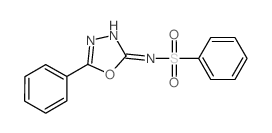 N-(5-phenyl-1,3,4-oxadiazol-2-yl)benzenesulfonamide 结构式