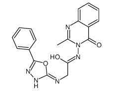Acetamide, N-(2-methyl-4-oxo-3(4H)-quinazolinyl)-2-[(5-phenyl-1,3,4-oxadiazol-2-yl)amino]- 结构式