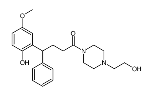 1-Butanone, 1-[4-(2-hydroxyethyl)-1-piperazinyl]-4-(2-hydroxy-5-methoxyphenyl)-4-phenyl- 结构式