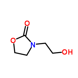 3-(2-羟乙基)-2-恶唑烷酮 结构式