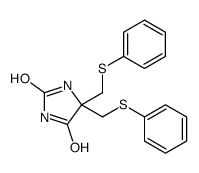 5,5-双[(苯硫基)甲基]-2,4-咪唑烷二酮 结构式