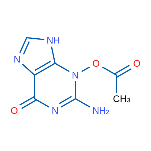 Acetic acid, 2-amino-6,9-dihydro-6-oxo-3H-purin-3-yl ester 结构式