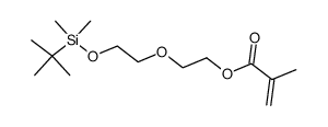 2-Propenoic acid, 2-methyl-, 2-[2-[[(1,1-dimethylethyl)dimethylsilyl]oxy]ethoxy]ethyl ester 结构式