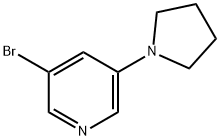 3-溴-5-(吡咯烷-1-基)吡啶 结构式
