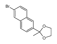 2-(6-溴-2-萘基)-2-甲基-1,3-二氧戊环 结构式