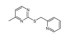 Pyrimidine, 4-methyl-2-[(2-pyridinylmethyl)thio]- 结构式