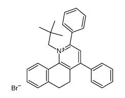 1-(2,2-二甲基丙基)-5,6-二氢-2,4-二苯基苯并[h]喹啉鎓溴化物 结构式