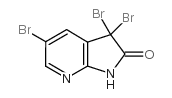 3,3,5-三溴-1H-吡咯并[2,3-b]吡啶-2-酮 结构式
