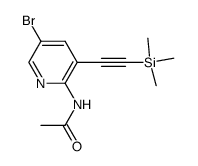 Acetamide, N-[5-bromo-3-[2-(trimethylsilyl)ethynyl]-2-pyridinyl]- 结构式
