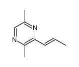 2,5-二甲基-3-(E)-1-丙烯基吡嗪 结构式