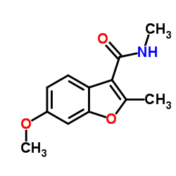 6-甲氧基-N,2-二甲基苯并呋喃-3-羧酰胺 结构式
