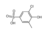 3-氯-4-羟基-5-甲基苯磺酸 结构式