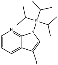 3-碘-1-(三异丙基硅基)-1H-吡咯并[2,3-b]吡啶 结构式