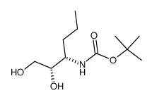 Carbamic acid, N-[(1S)-1-[(1S)-1,2-dihydroxyethyl]butyl]-, 1,1-dimethylethyl ester 结构式