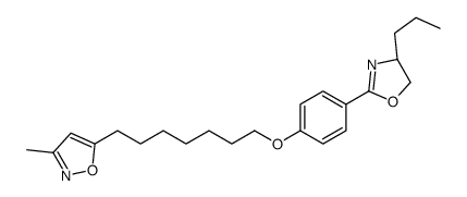 Isoxazole, 5-[7-[4-(4,5-dihydro-4-propyl-2-oxazolyl)phenoxy]heptyl]-3-methyl-, (S)- (9CI) 结构式