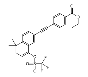 4-[2-[5,6-Dihydro-5,5-dimethyl-8-[[(trifluoromethyl)sulfonyl]oxy]-2-naphthalenyl]ethynyl]benzoic Acid Ethyl Ester 结构式