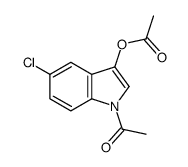 1-乙酰基-5-氯-1H-吲哚-3-基乙酸酯 结构式