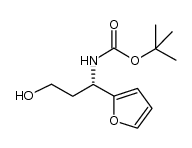 (S)-(1-(呋喃-2-基)-3-羟丙基)氨基甲酸叔丁酯 结构式