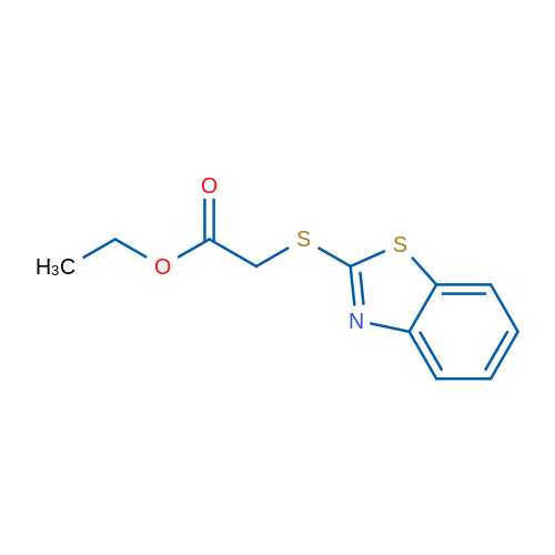 ethyl 2-(benzo[d]thiazol-2-ylthio)acetate 结构式