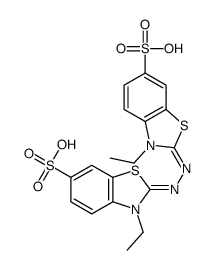 2,2'-联氮-双(3-乙基苯并噻唑啉-6-磺酸)二铵盐 结构式