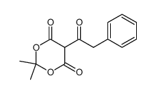 2,2-二甲基-5-(2-苯乙酰基)-1,3-二恶烷-4,6-二酮 结构式