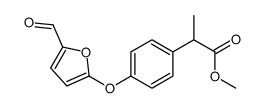 Benzeneacetic acid, 4-((5-formyl-2-furanyl)oxy)-alpha-methyl-, methyl ester 结构式