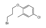 1-(3-溴丙氧基)-4-氯-2-甲基苯 结构式