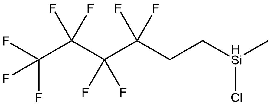 氯甲基(3,3,4,4,5,5,6,6,6-九氟己基)硅烷 结构式
