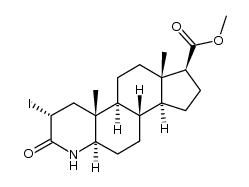 1H-Indeno[5,4-f]quinoline-7-carboxylic acid, hexadecahydro-3-iodo-4a,6a-dimethyl-2-oxo-, methyl ester, (3R,4aR,4bS,6aS,7S,9aS,9bS,11aR)- 结构式