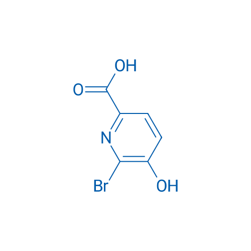 6-溴-5-羟基-2-吡啶羧酸 结构式