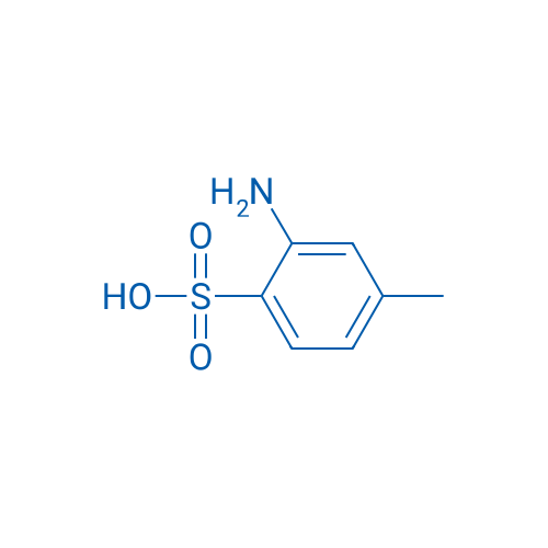 2-氨基甲苯-4-磺酸 结构式